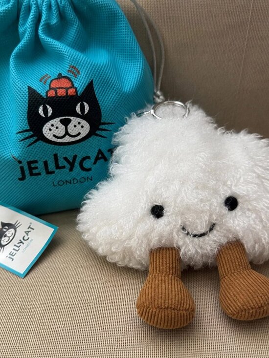 Jellycat Other - Jellycat Cloud Plush Stuffed Animal Keychain Bag Charm